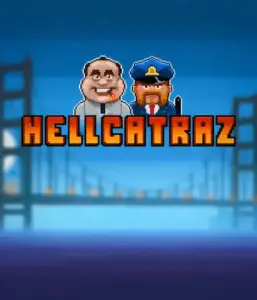 Dive into the action-packed world of the Hellcatraz game by Relax Gaming, featuring a quirky prisoner and a guard with the infamous Alcatraz prison and San Francisco skyline in the background. This image captures the adventure and mischief of an Alcatraz-inspired game, ideal for those who enjoy playful themes, delivering a nostalgic escape. 