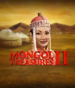 Step into the rich heritage of Mongolia with the Mongol Treasures 2 game by Endorphina, featuring a beautiful Mongolian woman clothed in traditional attire against a golden Mongolian steppe backdrop. This image captures the spirit of Mongolian culture, delivering a memorable gaming experience. 